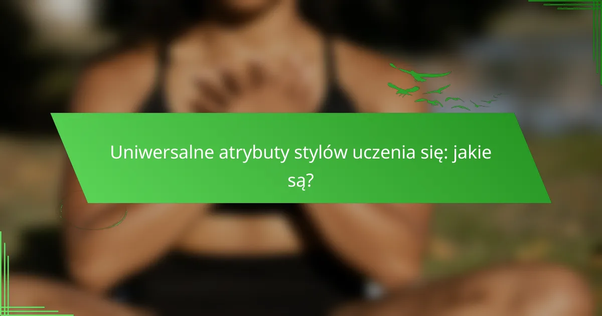 Uniwersalne atrybuty stylów uczenia się: jakie są?